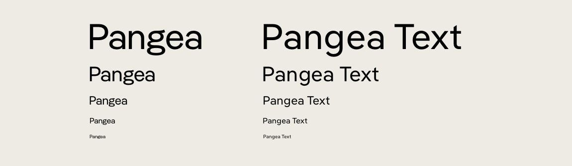 Pangea und Pangea Text im Vergleich